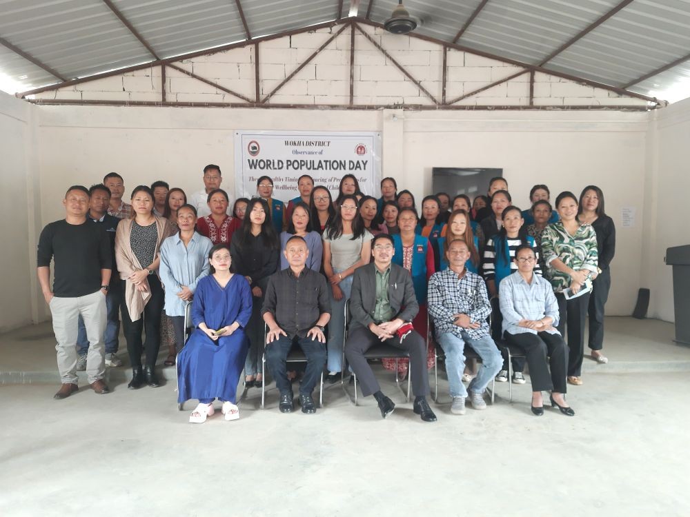 Officials and participants during the World Population Day programme held at CMO Conference hall Wokha.