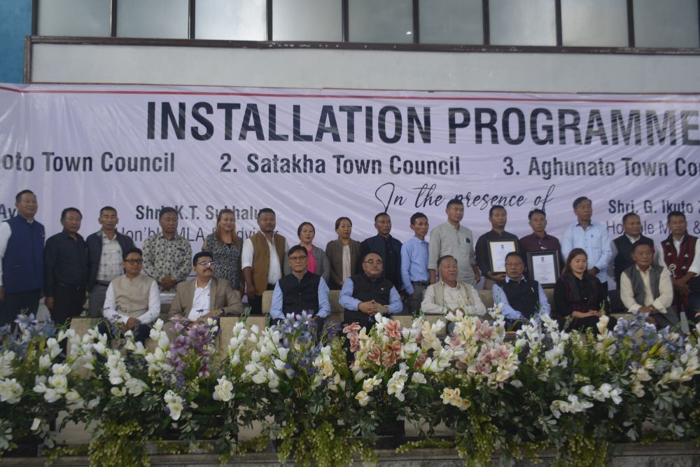 Installation programme of four town councils-Zunheboto, Satakha, Aghunato and Atoizu under Zunheboto district was held on July 12. (DIPR Photo)
