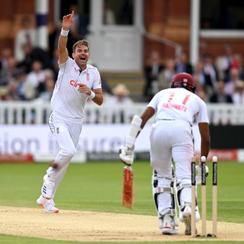 James Anderson bows out on a high as England thrash West Indies by an innings and 114 runs on the third day of the first Test against the Lord's in London on Friday. Photo credit: England Cricket