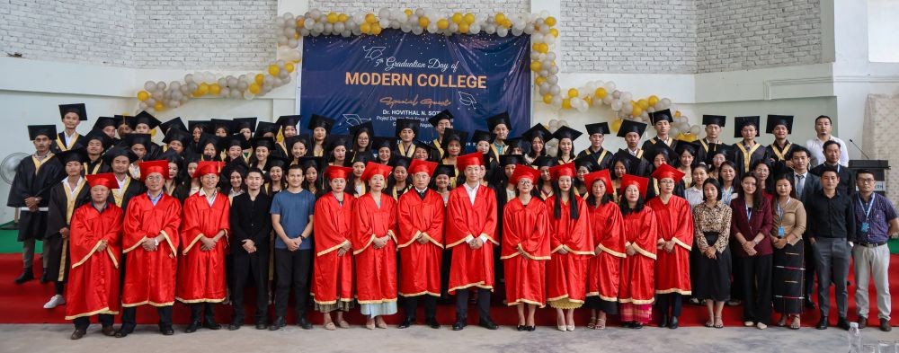 The 5th graduation day of Modern College, Piphema was held at Indoor Stadium on July 18.
