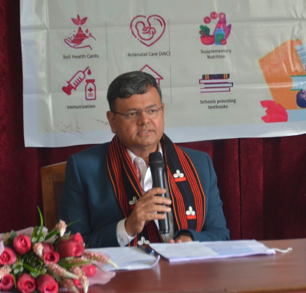 Yugal Joshi, Advisor Water Resource to Niti Aayog India in Zunheboto on July 4. (DIPR Photo)