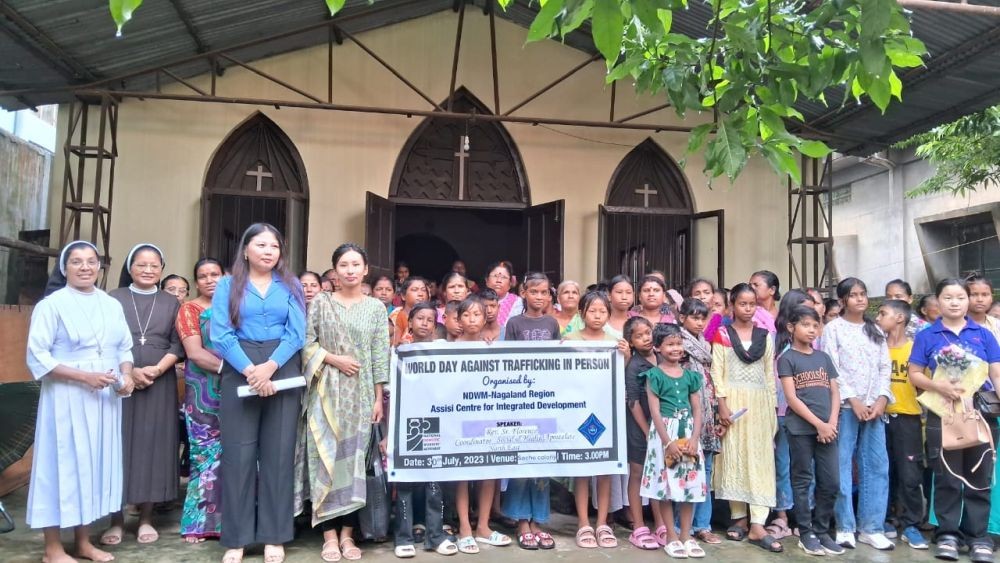 Participants of the programme to mark the World Day Against Trafficking in Persons.