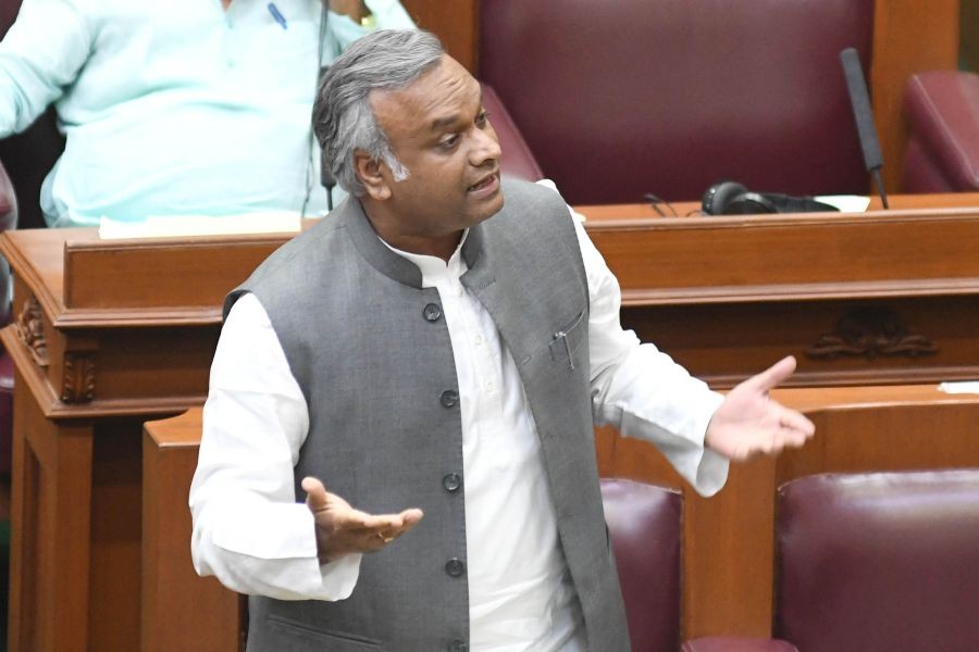 Karnataka Minister Priyank Kharge speaks during Assembly Session at Suvarna Soudha in Belagavi on Wednesday, December 13, 2023. (Photo: IANS)