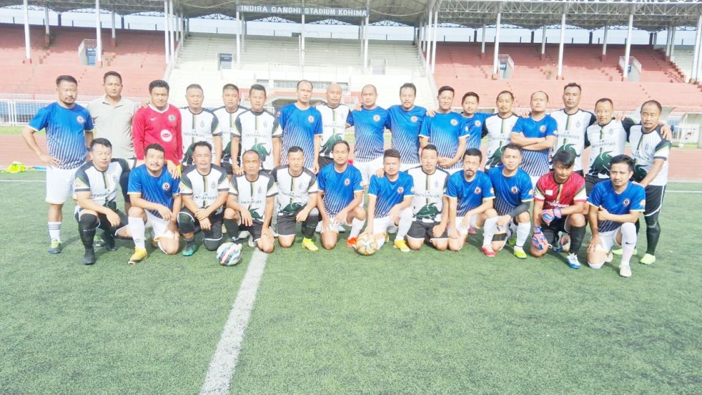 Players of Morning FC and All Blacks FC on July 29.