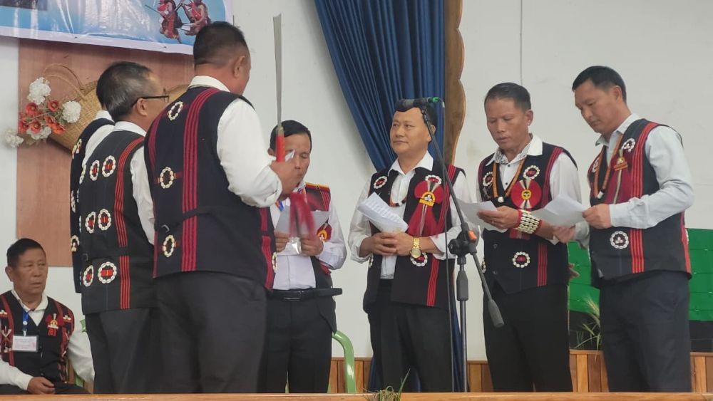 Participants during the Tuluni celebration of Sumi Community Daklane & Kitsubozou held in Kohima on July 8. (Morung Photo)