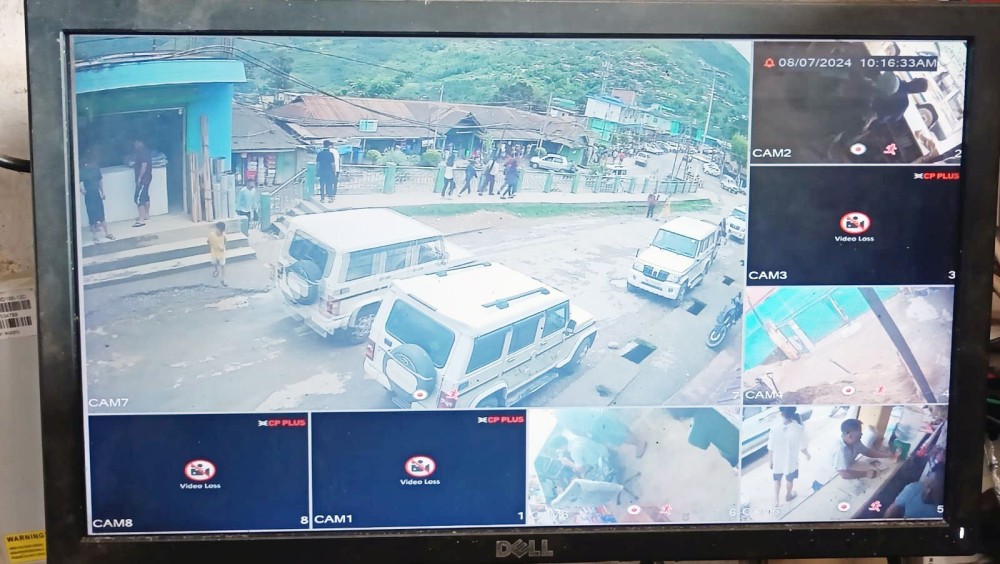 The footage monitoring centre of the new CCTV cameras installed in Kiphire.