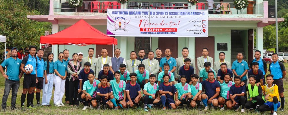 Dignitaries with players of Ist Presidential Trophy 2024 of NAYSA-D during  Seiyhama Chapter 2.0 on July 13.