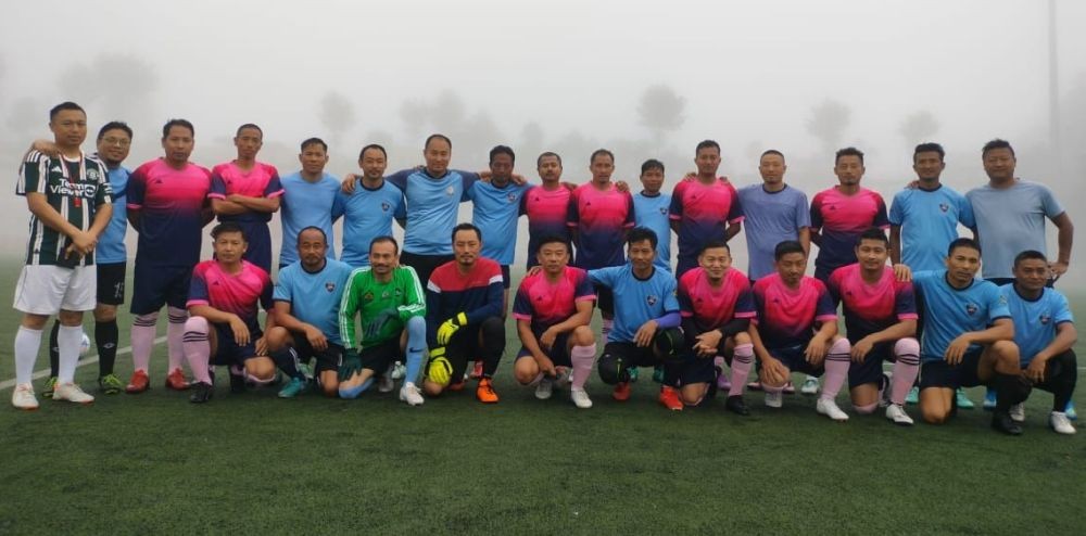 Players of Unity FC and Merhulietsa FC  on July 1.