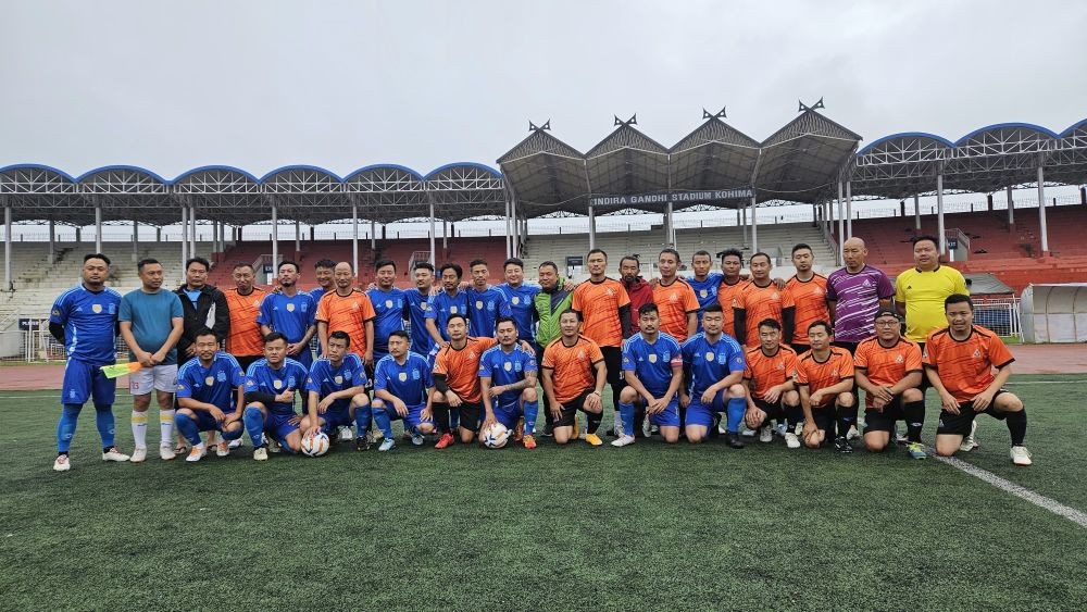 Players of Gethemgo FC vs Kohima Police on July 3.