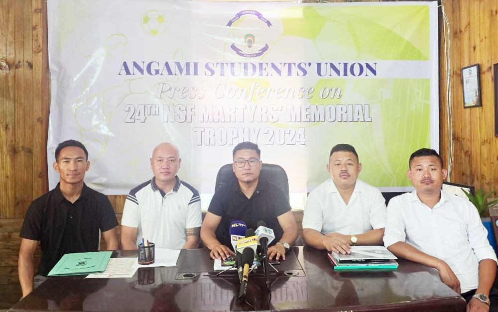 Organizing Committee and ASU officials during press conference in Kohima on July 29.