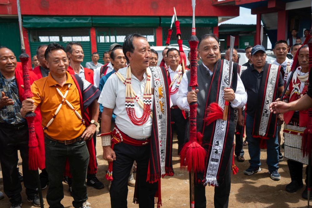 S Supongmeren Jamir at Longsa village on July 9.