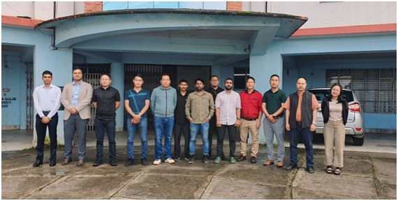 Officials from the Forest Department wildlife wing with the team from Wildlife Institute of India.