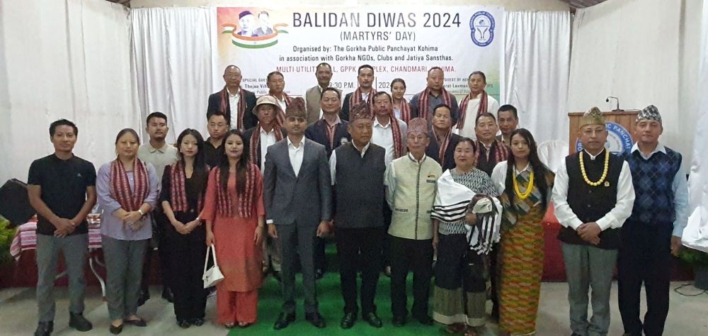 Dignitaries during Balidan Diwas in Kohima on August 25.