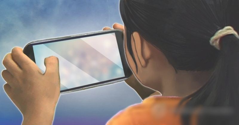 This rendered file image shows a child using a smartphone.(Yonhap/IANS)