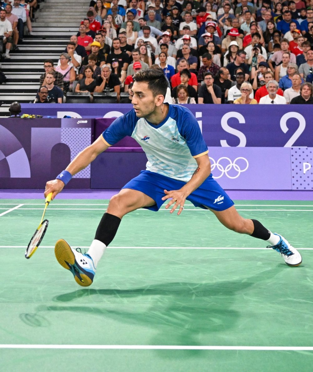 Paris: India's Lakshya Sen plays against compatriot Prannoy H. S. during their men's singles badminton match at the Paris Olympics 2024, in Paris, France, on Thursday, August 1, 2024. (Photo: IANS/Biplab Banerjee)