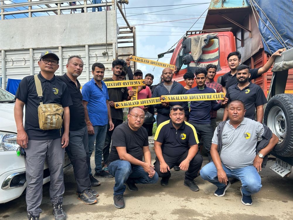 NAC team with some of the stranded truck drivers on August 24.
