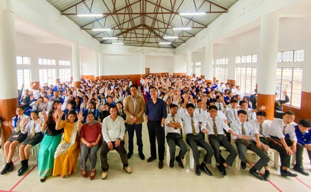 Particiants and others during workshop held at Fernwood School, Kohima for students in classes 8 to 12 on August 1.
