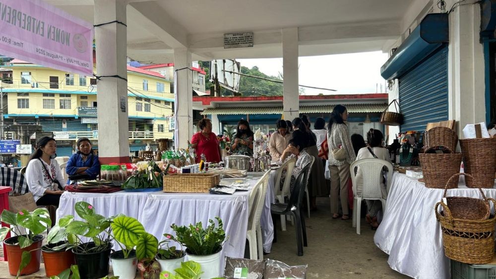 Stalls at the pop-up store in Imlong Place Mokokchung held on 31 July and August 1.