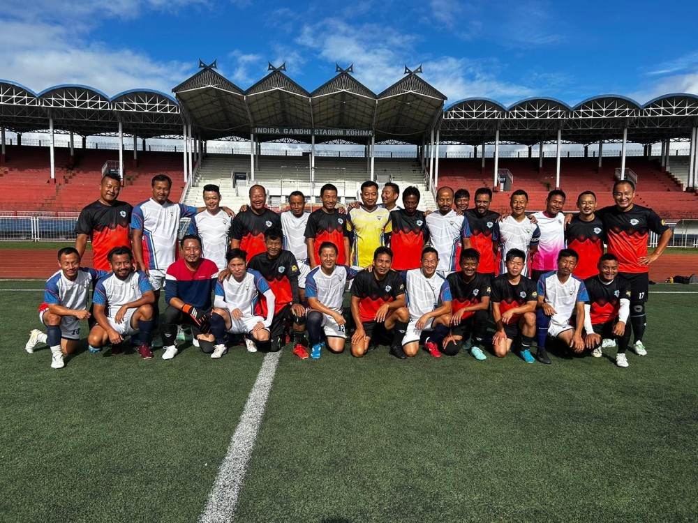 Players of Eagle FC and Merhulietsa FC on August 7.