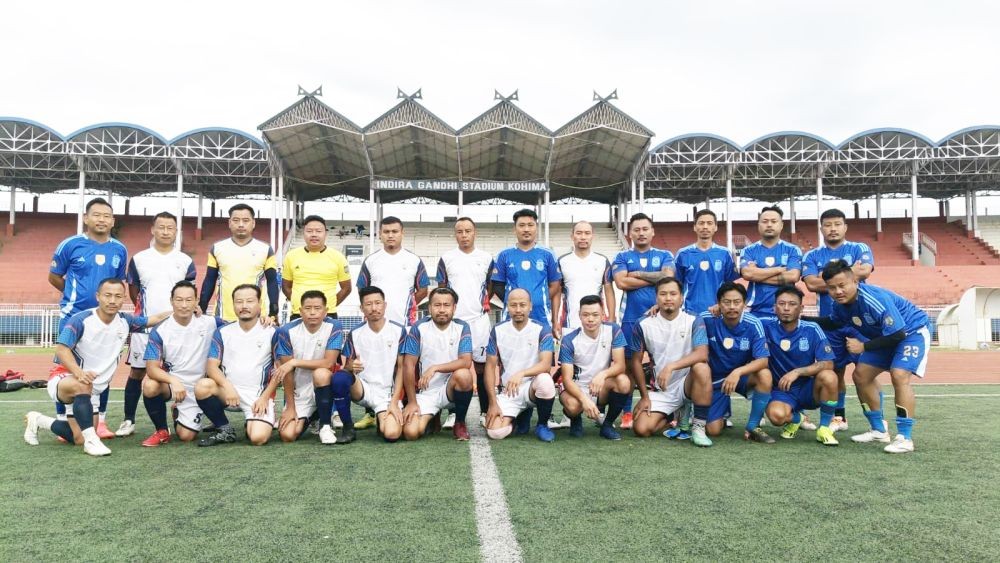 Players of Kohima Police FC and Eagle FC on August 1.