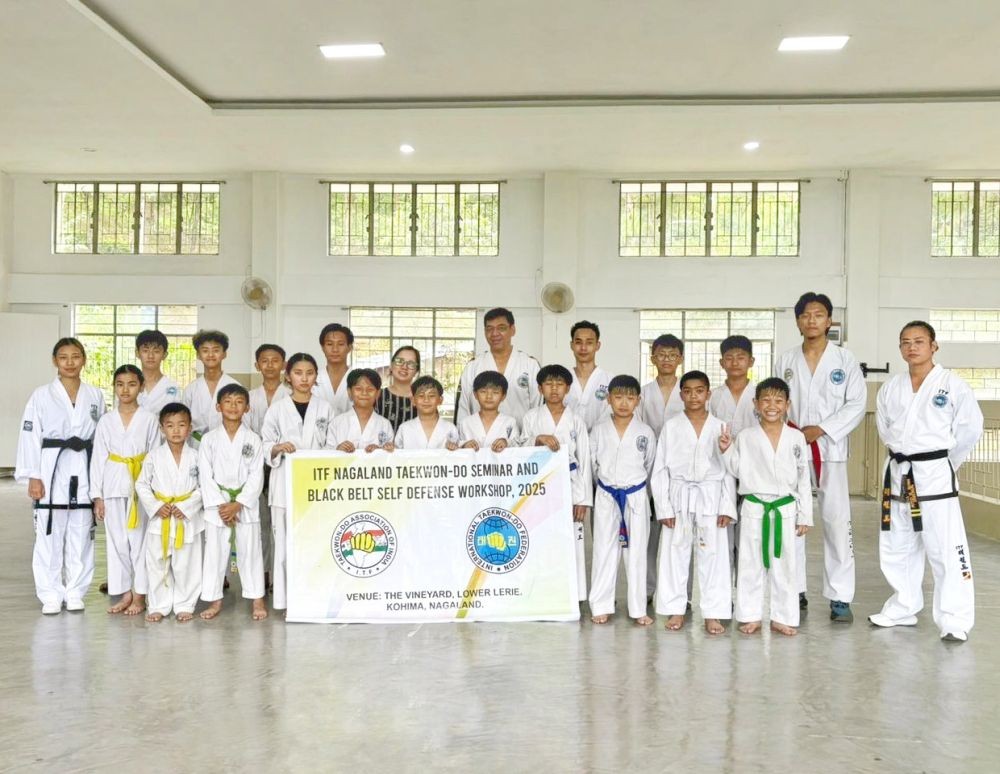 Participants of the ITF Nagaland Taekwon-Do’s seminar-cum- self-defense workshop  held at The Vineyard, Kohima  from July 29-30.
