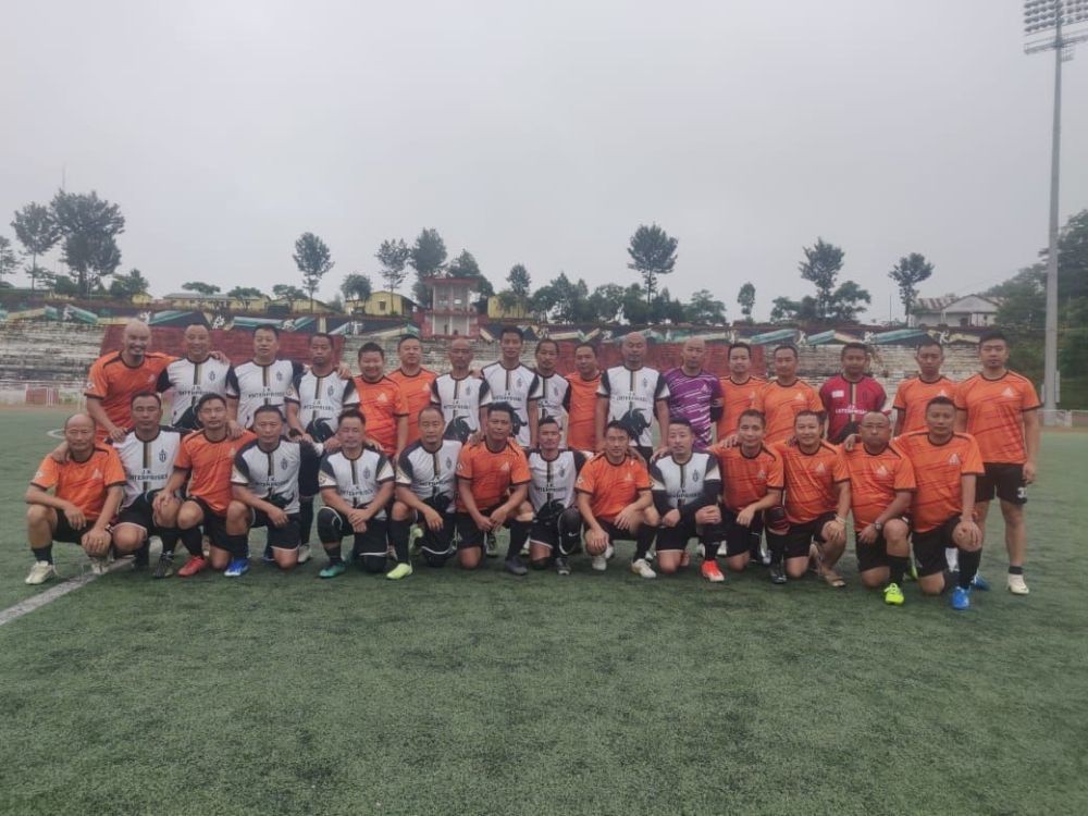 Players of All Blacks FC and Gethemgo FC on August 19
