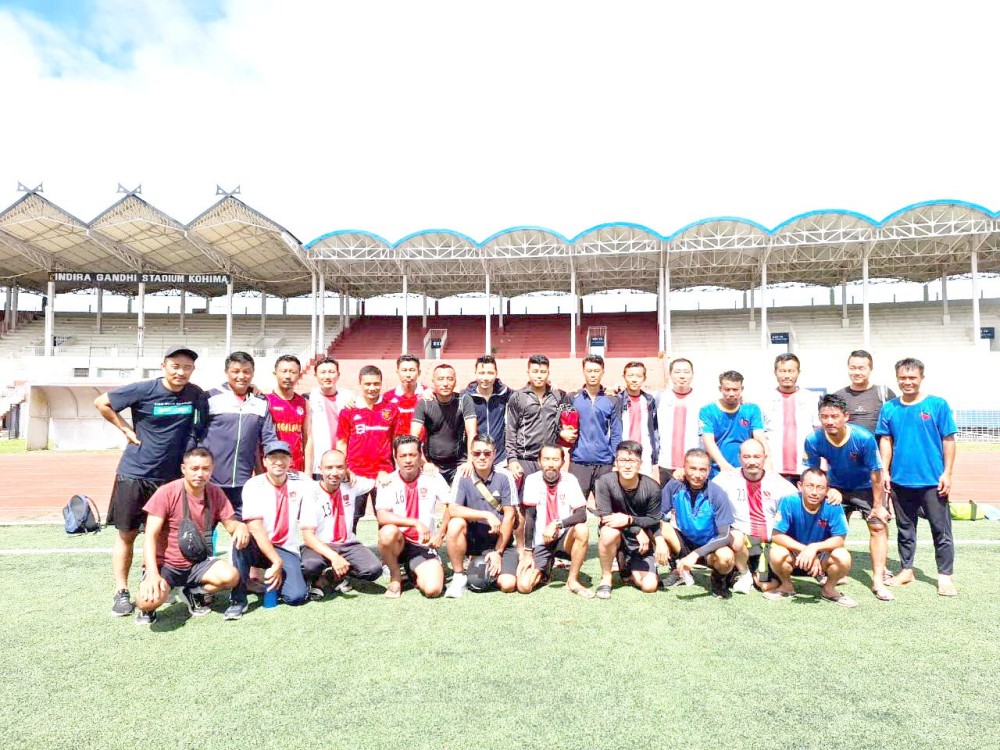 Players of Mustang FC and Vanguard Old Boys FC on August 9.