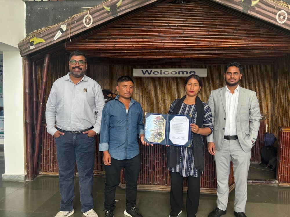 Yilobemo Erui being honoured by ICAR Research Complex for NEH Region, Nagaland Centre.