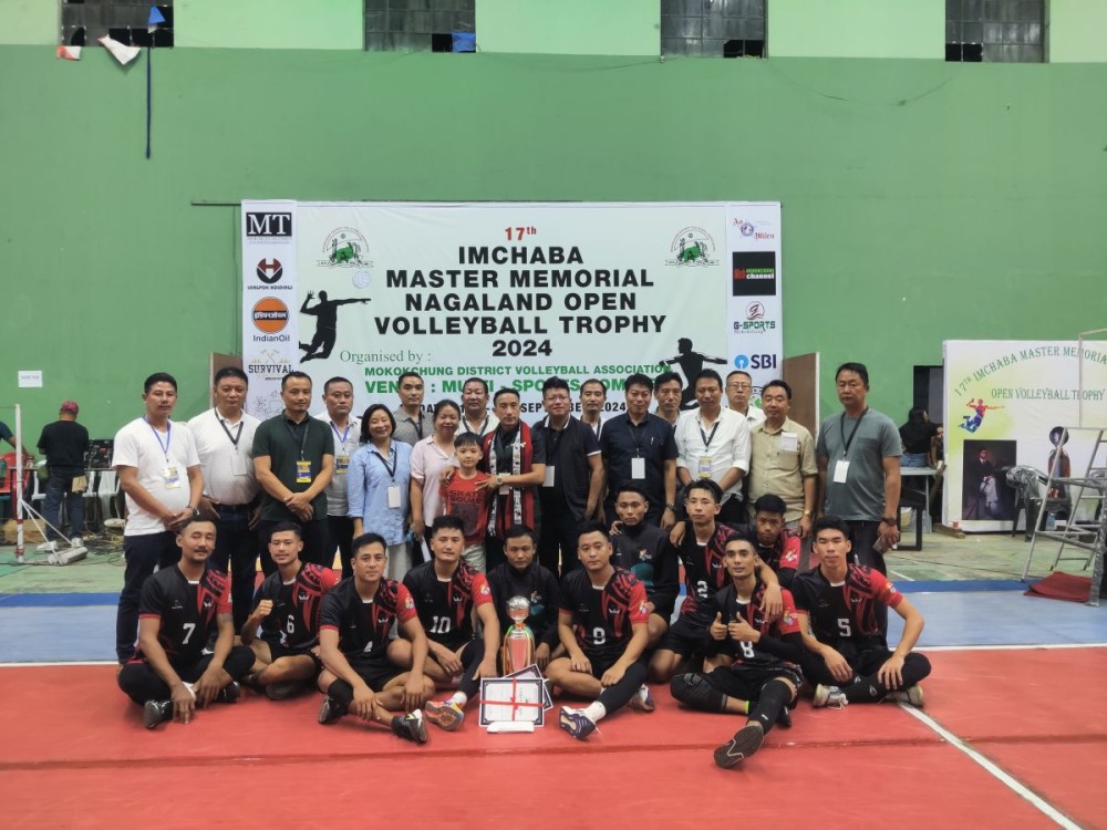 MH-10 Kohima won the 17th Imchaba Master Memorial Open Volleyball Trophy 2024. (Morung Photo)