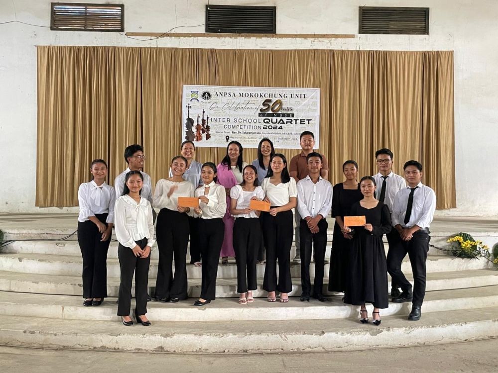 Winners of the competition pictured with ANPSA Mokokchung unit officials.