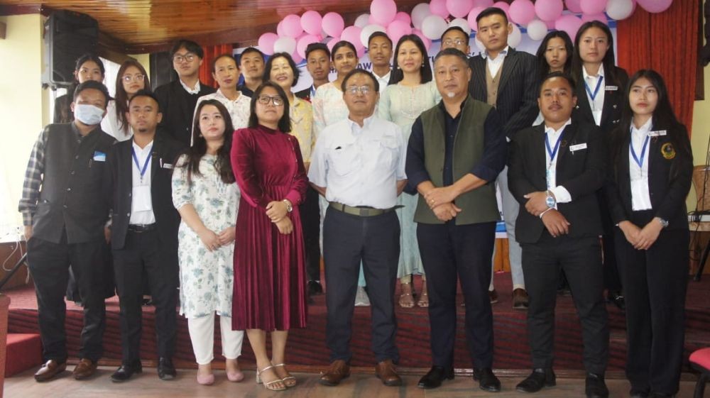 Advisor for Law and Justice and Land Revenue, TN Mannen, Kohima Town MLA, Dr. Tsielhoutuo Rhütso and others during 45th Fresher’s Meet of Kohima Law College in Kohima on September 13. (Morung Photo)