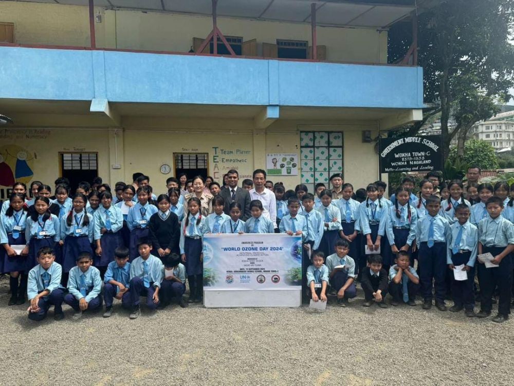 Wokha Forest Division along with the Government Middle School Wokha Town-C students and Teachers.