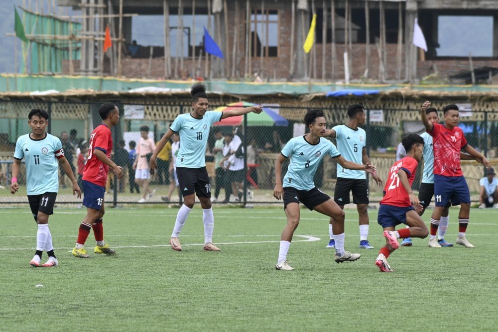 Match in action between Niuland and Chümoukedima. (Morung Photo)
