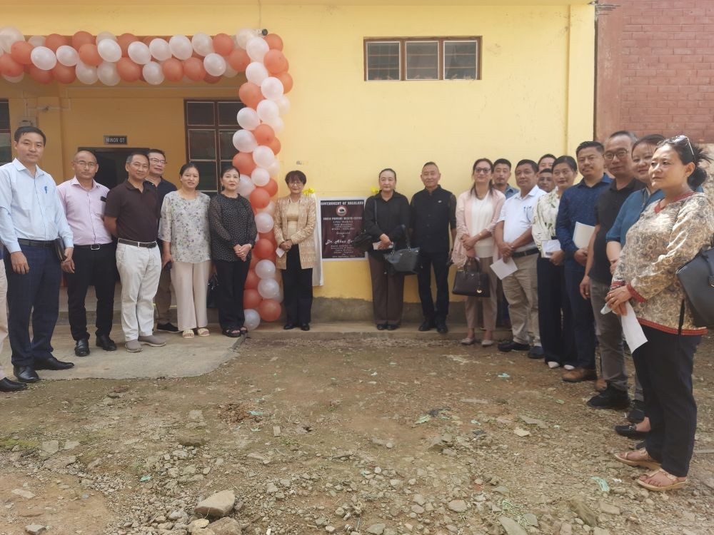 Dr Akuo Sorhie, Mission Director, National Health Mission, along with ADC Wokha, CMO Wokha, and officials from the Medical Directorate at the inauguration of the new UPHC building in Wokha on September 20.