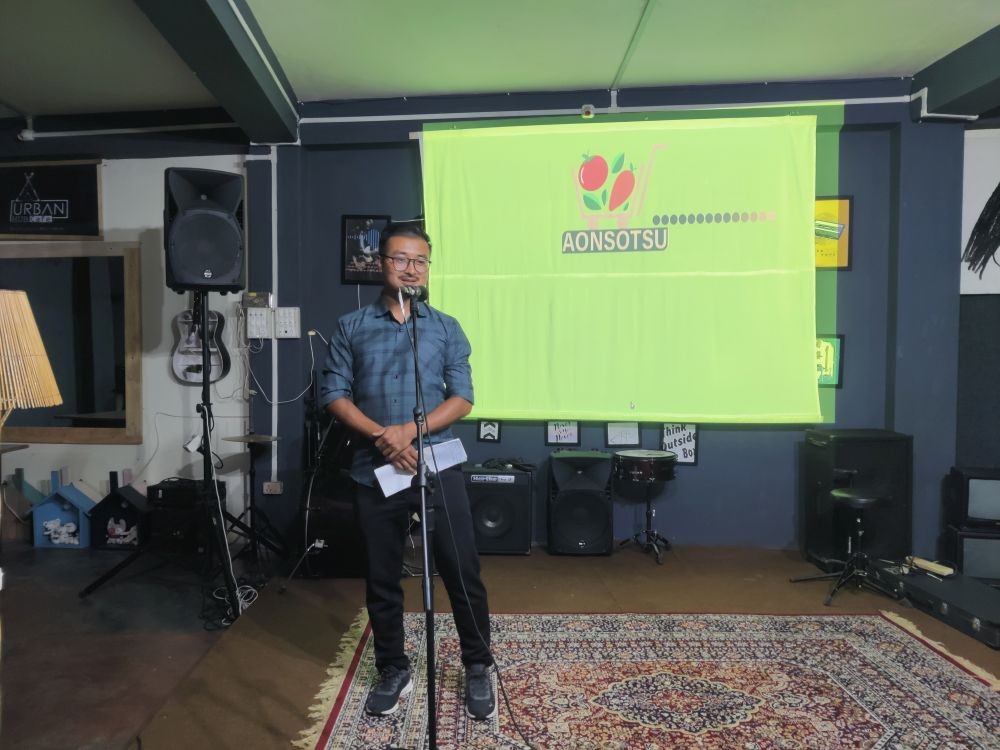 Tzuwasanen during the launching event of ‘Aonsotsu’   e-commerce platform at Urban Hub Café, Mokokchung.