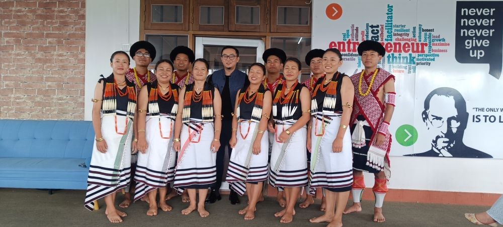 Dr Keneilhoulie Medom, Director of Ülikhrei seen with its members.