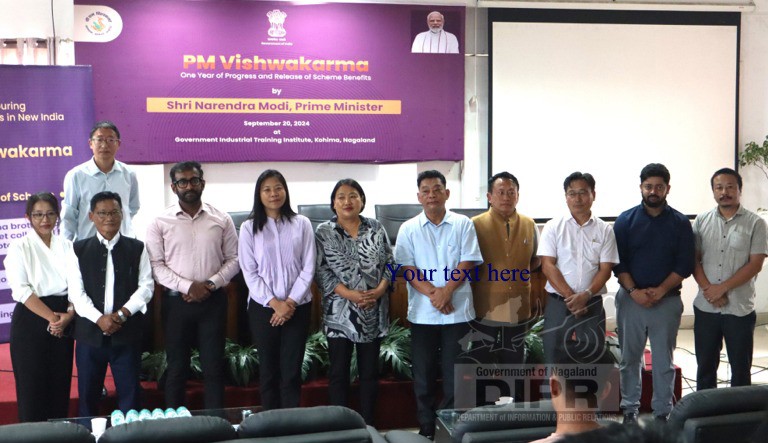Advisor Hekani Jakhalu along with other officials during the launch.