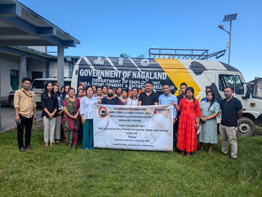 The Department of Employment, Skill Development & Entrepreneurship concluded two week long skill training at Mangkolemba.