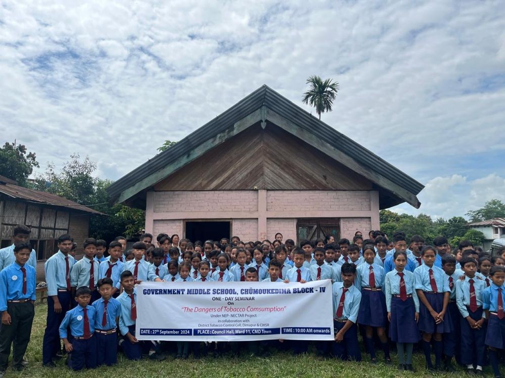 A one-day seminar on ‘the dangers of tobacco consumption,’ was held at Government Middle School, Chümoukedima on September 27. (Morung Photo)
