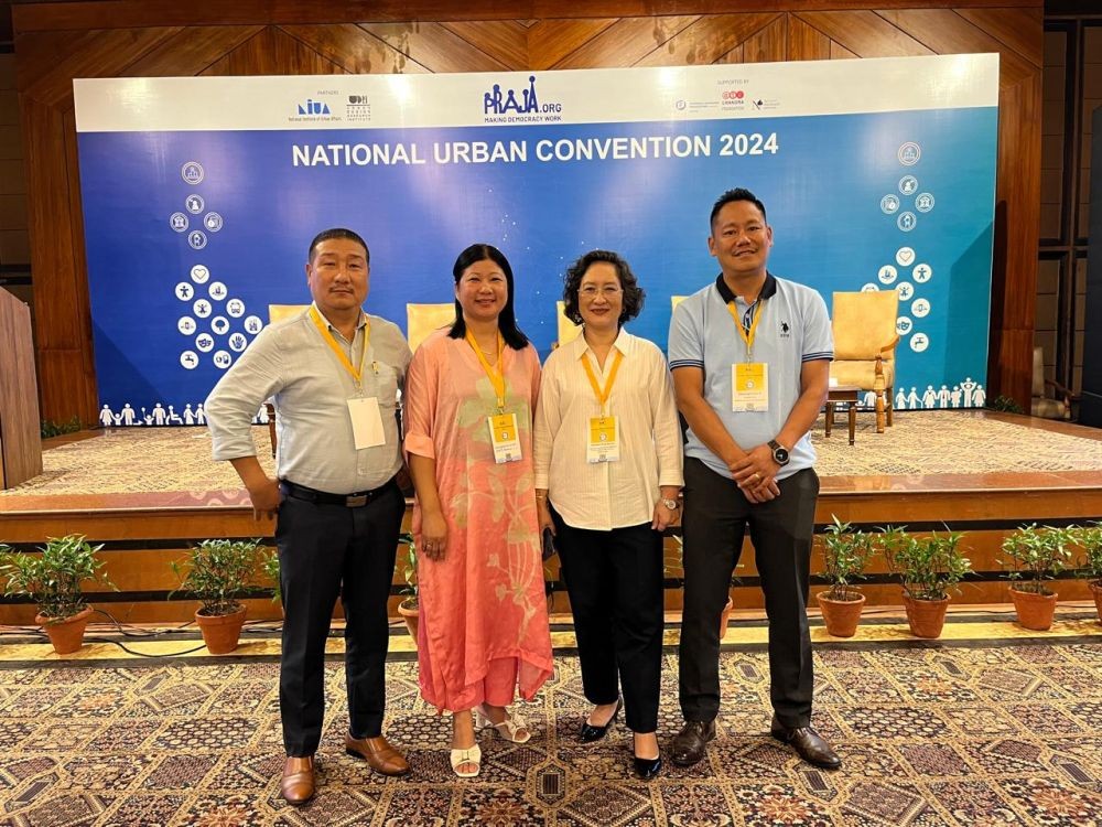 Nagaland municipal councillors (Khrielievi Chüsi, Imkongchuba, Neisaleno Khro) along with joint Director and HoD Municipal Affairs Department, Nagaland attended the National Urban Convention 2024 at Delhi on September 26.