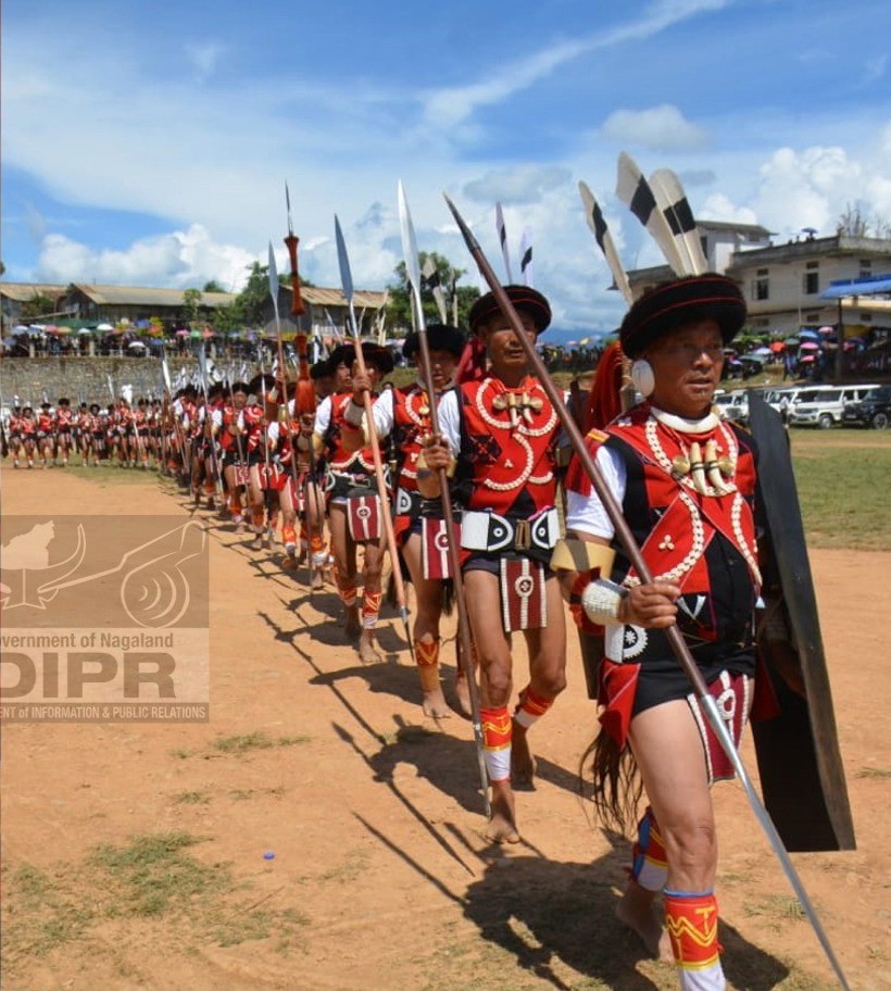 A cultural troupe presenting a traditional dance at the Mungmung festival celebrated at Kiphire on September 3. (DIPR Photo)