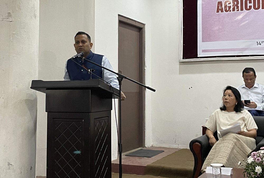Joint Secretary, Union Ministry of Agriculture and Farmers Welfare, Samuel Praveen Kumar, at the workshop on the Agriculture Infrastructure Fund, organised by the state Agriculture Department at the Agri Expo, Chümoukedima on October 14.