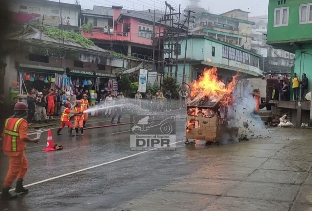Nagaland State Disaster Management Authority conducted its annual Nagaland Emergency Preparedness Exercise 2024 across Nagaland on October 24. (DIPR Photo)