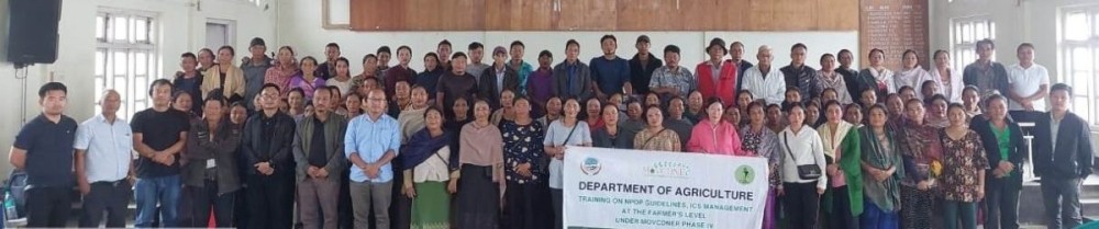 Officials with participants of organic farming training for villages in Kohima on October 4.