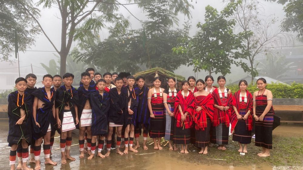 Participants at the 2nd inter-district cultural fest organised by Lotha Students’ Union at Government Higher Secondary School, Wokha on October 4. (Morung Photo)