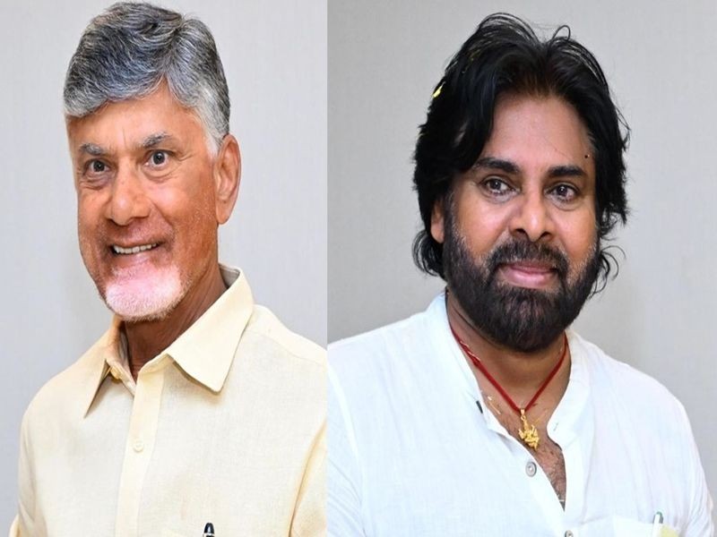 N. Chandrababu Naidu (left) and Pawan Kalyan (right) . (IANS Photo)   Caption : N. Chandrababu Naidu (left) and Pawan Kalyan (right)