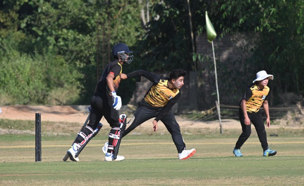 A match in progress at the Kohima 2nd Inter-club Cricket Tournament 2024 on November 19.