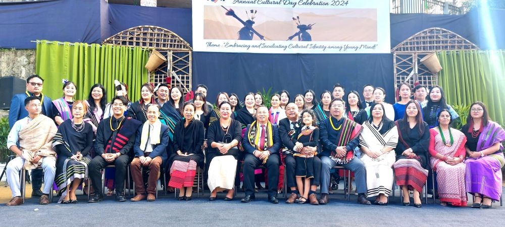 Kudecho Khamo, Vekhosa Kotso and others at the cultural day of Mewi HSS Kohima on November 8 in Kohima.