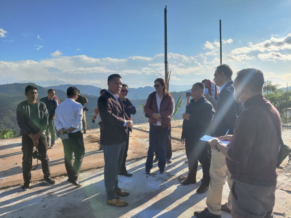 Minister of Health & Family Welfare, P. Paiwang Konyak, visited various locations in Mokokchung on November 20. (Morung Photo)