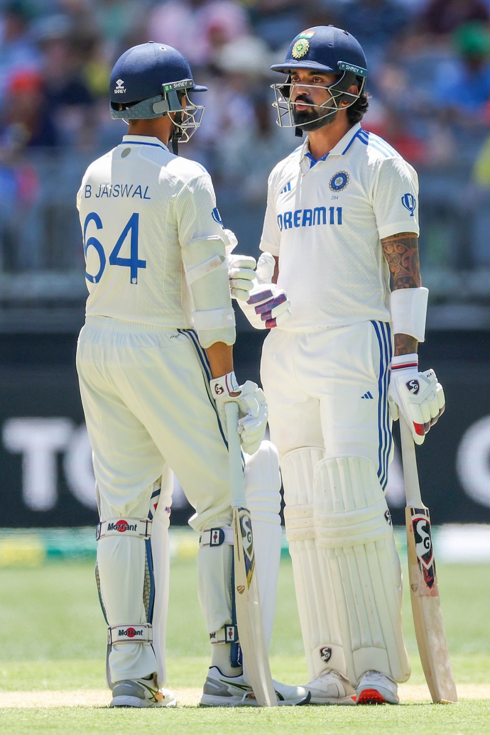 Perth: India's Yashasvi Jaiswal and KL Rahul during the second day of the first cricket Test between Australia and India at Optus Stadium in Perth, Australia, on Saturday, November 23, 2024. (Photo: IANS/@BCCI)